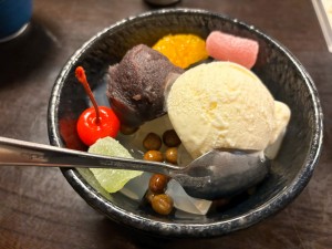 「甘味処 竹むら」クリームあんみつ